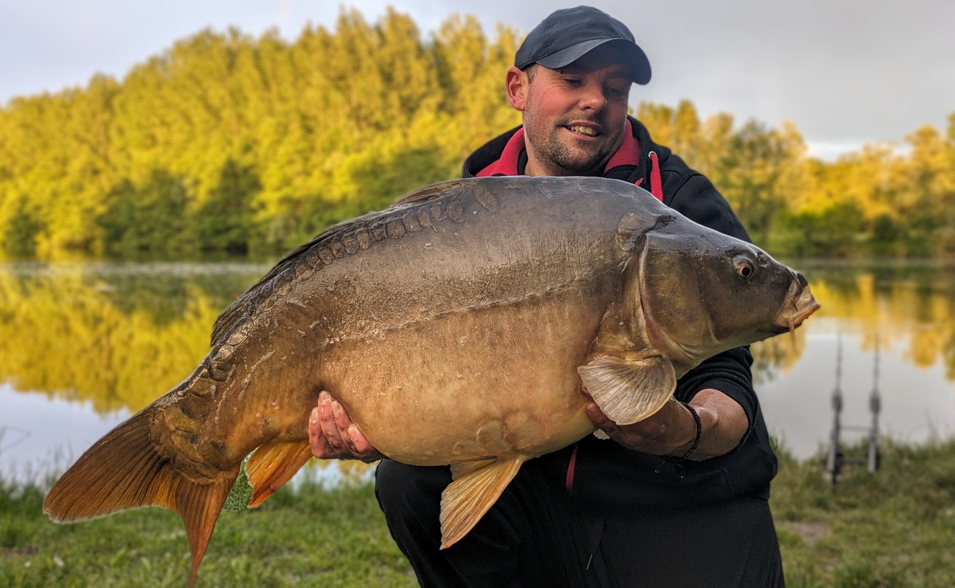 Carpe prise avec bouillette FP13 Pandpbaits