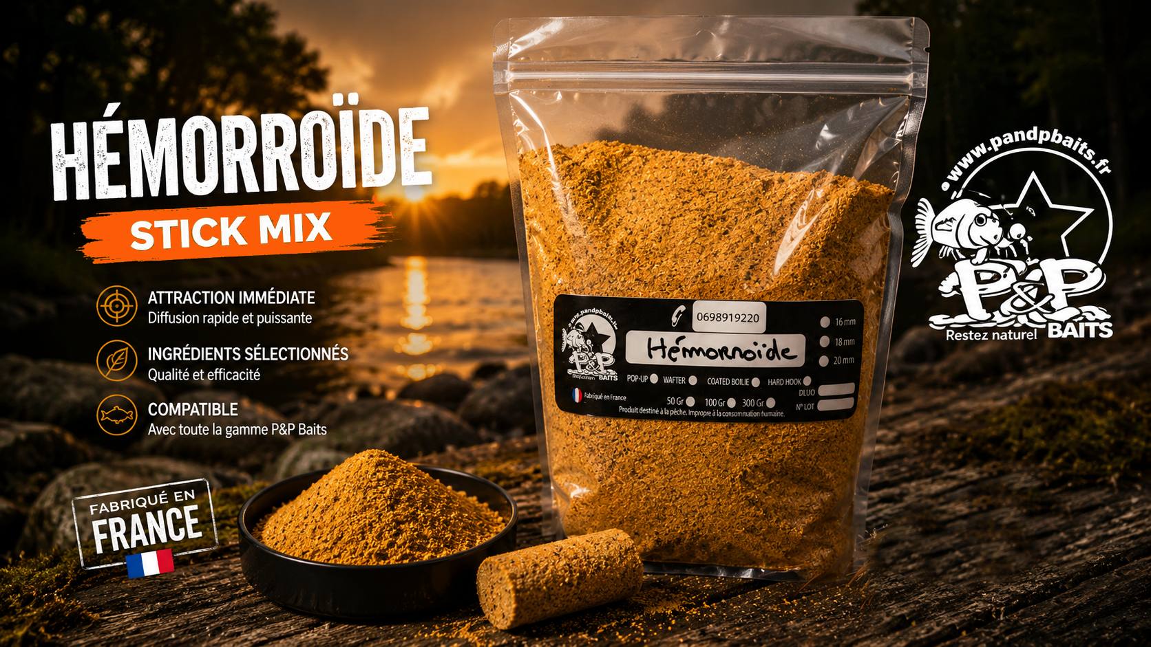 Stick Mix Hémorroïde P&P Baits en sachet de 1 kg