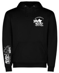 Sweat P&P Baits noir avec logo poitrine et manche vêtement pêche à la carpe